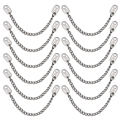Platino 12Cadena para colgar abrigos de aleación de zinc (piezas), coser en perchas de metal colgando etiquetas en blanco de cadena, accesorios de ropa, Platino, 95 mm