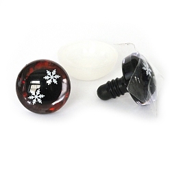 (123L) Белый крем непрозрачный блеск Снежинка узор пластиковая кукла безопасность ремесло глаз, с распоркой, для поделок куклы игрушки кукольные плюшевые животные изготовление, огнеупорный кирпич, 12 мм