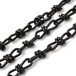 Черный 304 бесконечнозвенные цепи из нержавеющей стали, несварные, с катушкой, вакуумное покрытие pvd, чёрные, 18.5x7x6 мм