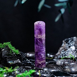 Аметист Украшения для колонн из натурального аметиста, фигурка для украшения дома, энергетический камень рейки для исцеления, 59x14 мм