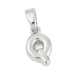 Letter Q Латунь прелести, буквы, без кадмия и без свинца, долговечный, стойки покрытие, Буква Q, 11x7x2.5 мм, отверстие : 3x5 мм