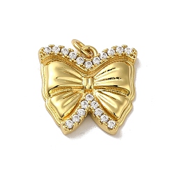 Настоящее золото 18K Стойка металлическая латунная микропрофилированная кубическая циркония подвески, с целью перехода в кольце, долговечный, без свинца и без кадмия, бантом, реальный 18 k позолоченный, 18x18x2.5 мм, отверстие : 3 мм