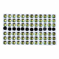 Yellow Green Translucent K9 Glass Cabochons, Flat Back, Half Round, Yellow Green, 8x4mm, about 84pcs/bag