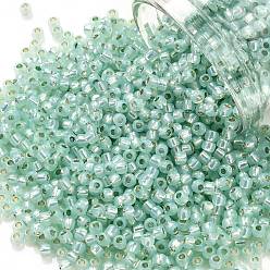 (2118) Silver Lined Milky Light Peridot Круглые бусины toho, японский бисер, (2118) перидот молочного цвета с серебряной подкладкой, 11/0, 2.2 мм, отверстие : 0.8 мм, Около 50000 шт / фунт
