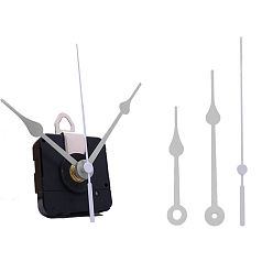 Белый Дым Пластиковый часовой механизм с длинным валом, с алюминиевой стрелкой, серый, 70~95 мм, коробка: 185x64x40 мм