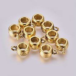 Античное Золото Бейлы тибетского стиля, бейлы, без кадмия, без никеля и без свинца, античное золото , баррель, длиной около 11.5 мм , шириной 8 мм , толщиной 5.5 мм , 4.8 мм внутренним диаметром, отверстие : 2 мм