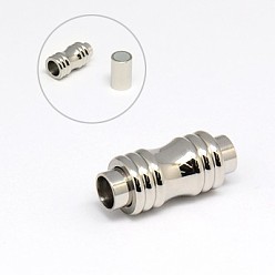 Нержавеющая Сталь Цвет Устойчивы к потускнению 304 магнитные застежки из нержавеющей стали с вклеиваемыми концами, колонка, цвет нержавеющей стали, 18 мм, отверстие : 4 мм