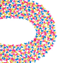 Разноцветный Бусины из полимерной глины , звезда, красочный, 9x9x4 мм, отверстие : 1.8 мм, около 40 шт / нитка, 12.99'' (33 см)