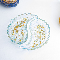 Аквамарин Тарелка для хранения в форме крыла ангела из смолы, с кусочками натурального аквамарина внутри для украшения домашнего офиса, 123x70x23 мм