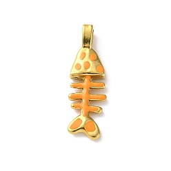 Fish 304 нержавеющей стальной эмали подвески, золотые, рыба, 32x10x5.5 мм, отверстие : 5x3.5 мм