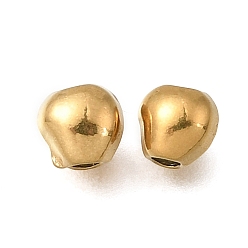 Настоящее золото 18K 304 из нержавеющей стали бусы, ионное покрытие (ip), слеза, реальный 18 k позолоченный, 5x5x4 мм, отверстие : 1.6 мм