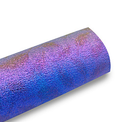 Королевский синий Ткань из искусственной кожи с рисунком радужных перьев, для поделок ремесел, прямоугольные, королевский синий, 1350x300x0.7 мм