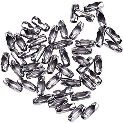 Stainless Steel Color 304 Stainless Steel Ball Chain Connectors, Stainless Steel Color, 10.5x4x3.5mm