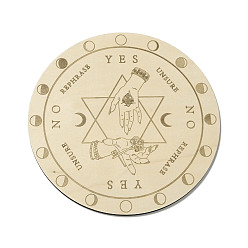 Star of David Деревянная маятниковая доска, деревянная гадальная доска для биолокации, для колдовства принадлежности для викканского алтаря, плоско-круглые, звезда давида узор, 200x4.5 мм