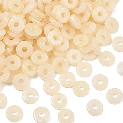 Персиковый Слойка Европейский бусы акриловые, диск, большое отверстие шарик, розовые, 15x3.5 мм, отверстие : 5 мм, Около 800~830 шт / 500 г
