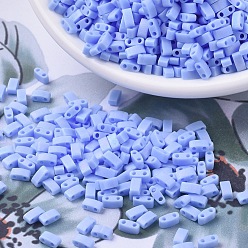 (HTL494FR) Matte Opaque Light Periwinkle AB MIYUKI Half TILA Beads, Japanese Seed Beads, 2 Hole, (HTL494FR) Matte Opaque Light Periwinkle AB, 5x2.3x1.9mm, Hole: 0.8mm, about 2500pcs/100g