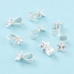 Серебро 925 поручни из стерлингового серебра, защелкнуть на поруки с колышком, цветок, серебряные, 6x6 мм, штифты : 0.8 мм