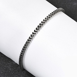 Античное Серебро 304 Браслеты-цепочки из нержавеющей стали для женщин и мужчин, античное серебро, 7.99 дюйм (20.3 см)