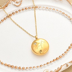 Дева 304 ожерелья с подвесками в виде созвездий из нержавеющей стали с прозрачным кубическим цирконием, золотые, Дева, 15.75 дюйм (40 см)