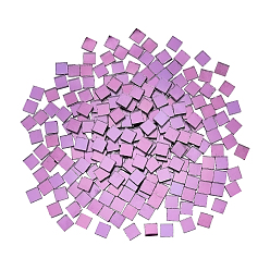 Púrpura Cabuchones de cristal, Azulejos de mosaico, para decoración del hogar o manualidades de bricolaje, plaza, púrpura, 10x10x3.5 mm, Sobre 238 unidades / caja