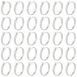 Нержавеющая Сталь Цвет 30шт. 304 компоненты кольца манжеты из нержавеющей стали, настройки зубчатого кольца, цвет нержавеющей стали, лоток : 3.5x3.5 мм, 3 мм, размер США 7 1/4 (17.5 мм)