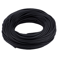 Noir Cordes en PVC, ronde, pour les accessoires de canapé, noir, 3mm, environ 32.81 yards (30m)/paquet