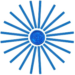 Королевский синий Сургучные палочки, для ретро старинные сургучной печати, королевский синий, 135x11 мм