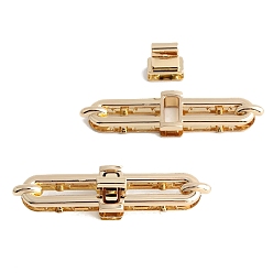 Light Gold Аксессуары для металлических сумок с поворотным замком, сумочки, золотой свет, 88x16 мм