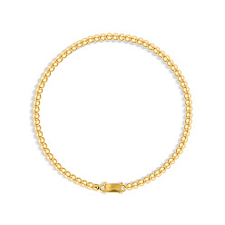 Золотистый Браслеты из нержавеющей стали с инкрустацией кубическим цирконием и камнями по знаку зодиака., круглые браслеты из бисера для женщин, прямоугольные, реальный 304 k позолоченный, золотые, 18 дюйм (6.69 см)