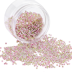 Темный Морско-зеленый Акриловые имитация жемчужные бусы, без отверстия , круглые, градиентная жемчужная бусина русалки, темно-зеленый, 3 мм, Около 4500 шт / коробка