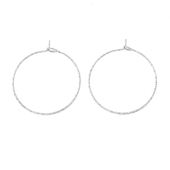 Нержавеющая Сталь Цвет 316 серьги-кольца из хирургической нержавеющей стали., кольца для бокалов вина, цвет нержавеющей стали, 34x30 мм, штифты : 0.6 мм