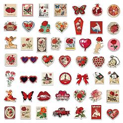 Mixed Shapes 50шт. руководство материал печать ПВХ наклейки этикетки, самослипание, для чемодана, скейтборде, холодильник, шлем, оболочка мобильного телефона, разнообразные, 30~75x40~75x0.3 мм