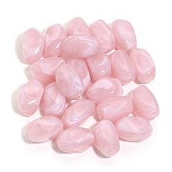 Pink Непрозрачные акриловые бусины, самородок, розовые, 21x12 мм