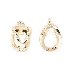 Золотой Обшивка стойки латунными навесными дужками, усилитель укороченный кулон залог, с петлями, долговечный, без кадмия и без свинца, золотые, 13x8x7.5 мм, отверстие : 1.2 мм