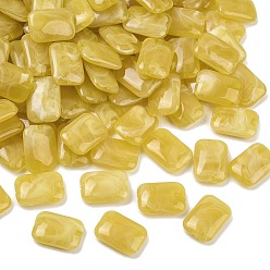 Золотистый Непрозрачные акриловые бусины, имитация драгоценных камней, прямоугольные, два тона, золотые, 19.5~20x14x6 мм, отверстие : 1.4 мм, Около 400~405 шт / 500 г