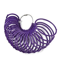 Фиолетовый 23шт. пластиковые измерители размера запястья, браслет калибр калибра браслета, инструменты для измерения размера запястья ювелирных изделий, фиолетовые, 5.75~9.2x4.55~8.1x0.3 см