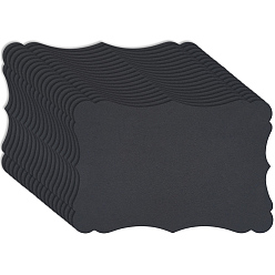 Черный 50шт. бумажных заготовок для поздравительных открыток своими руками, прямоугольные, чёрные, 175~180x125~127x0.2 мм