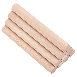 (404) Непрозрачное AB Кислое яблоко Деревянные палочки, круглый дюбель-стержень, колонка, цветочный белый, 200x25 мм