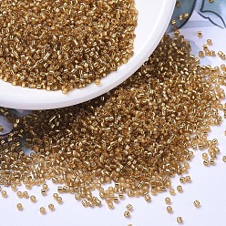 (DB1201) Ноготки с Серебряной Подкладкой Бусины miyuki delica, цилиндр, японский бисер, 11/0, (дБ 1201) покрытый серебром календулы, 1.3x1.6 мм, отверстия: 0.8 мм, около 10000 шт / мешок, 50 г / мешок