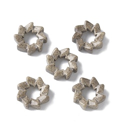 Светло-коричневый Натуральный радужный агат алашан европейские бусины, бусины с большим отверстием, окрашенные, цветок, загар, 12~12.5x3.5~4 мм, отверстие : 4.5~5.5 мм