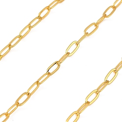 Настоящее золото 18K Латунные кабельные цепи, без кадмия, без никеля и без свинца, пайки, с карточной бумагой, реальный 18 k позолоченный, 6x2.5x0.5 мм, около 3.28 футов (1 м)/шт.