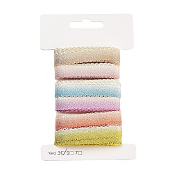 (52) Непрозрачная лаванда 18 ярды 6 цвета, наборы лент из полиэстера и полихлопка с кромкой пико, для изготовления бантов, Подарочная упаковка, разноцветные, 1/2 дюйм (12 мм), 3 ярды / цвет