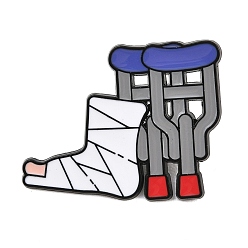 Разноцветный Эмалевые булавки медицинской тематики, булавки для лацканов из сплава для одежды рюкзака, трость, чёрные, красочный, 27.5x33.5 мм