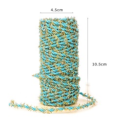 Türkis Baumwollfaden Fäden, Makramee-Schnur, dekorative Schnurfäden, für DIY, Geschenkverpackung und Schmuckherstellung, Türkis, 2.5 mm, ca. 16.40 Yards (15 m)/Rolle