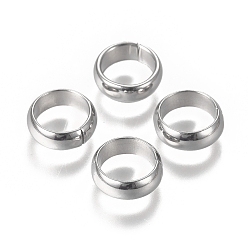 Нержавеющая Сталь Цвет Устойчивы к потускнению 201 быстроразъемные соединения из нержавеющей стали, связывающий кольца, закрыты, но распаян, цвет нержавеющей стали, 9x3 мм, внутренний диаметр: 6.7 мм