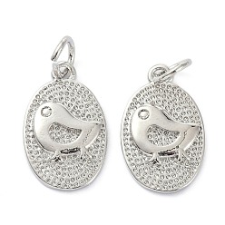 Платинированный Стойки обшивки латунные подвески, с целью перехода в кольце, долговечный, овал с перемычкой, Реальная платина, 16x10x2 мм, отверстие : 3 мм