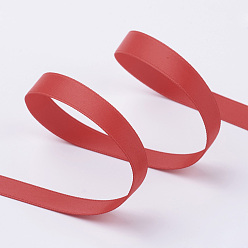 Red Double Face Matte Satin Ribbon, Polyester Ribbon, Christmas Ribbon, Red, (3/8 inch)9mm, 100yards/roll(91.44m/roll)