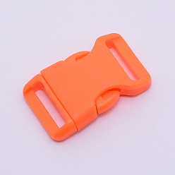 Orange Pom libération de côté boucles en plastique, fermoirs de bracelet de survie, corail, 45.5x28x10mm, Trou: 20.5x3mm