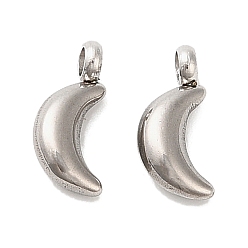 Нержавеющая Сталь Цвет 304 прелести нержавеющей стали, лунное очарование, цвет нержавеющей стали, 10.5x4.5x2.5 мм, отверстие : 1.8 мм