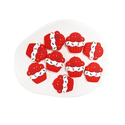 (123L) Белый крем непрозрачный блеск Чашка для торта, пищевые экологически чистые силиконовые бусины, огнеупорный кирпич, 29x28 мм, отверстие : 3 мм